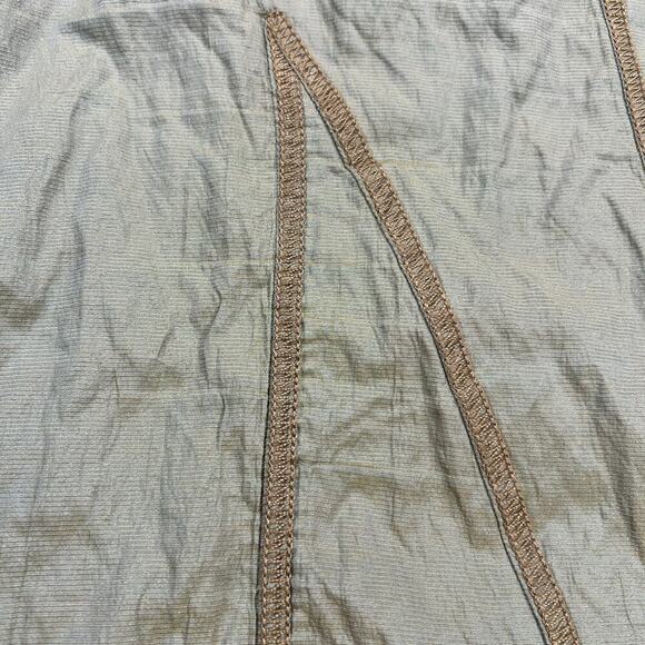 Taifun Collection Iridescent Taffeta Midi A-Line Skirt Sage-Olive Green Size XL - Picture 6 of 12